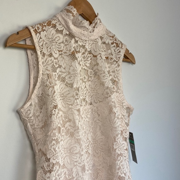 Hope & Harlow| Cream Lace High Neck Dress sz 8 - Picture 2 of 8